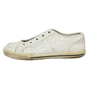 Louis Vuitton Sneakers 6 Women's - White Damier Infini Shape Pressed Leather